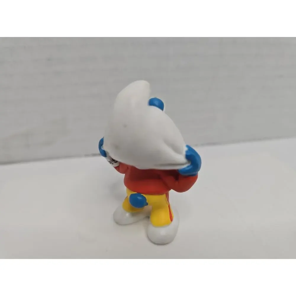 Smurfs 20529 Soccer Football Sports Trainer Smurf Schleich Peyo Vtg PVC Figure